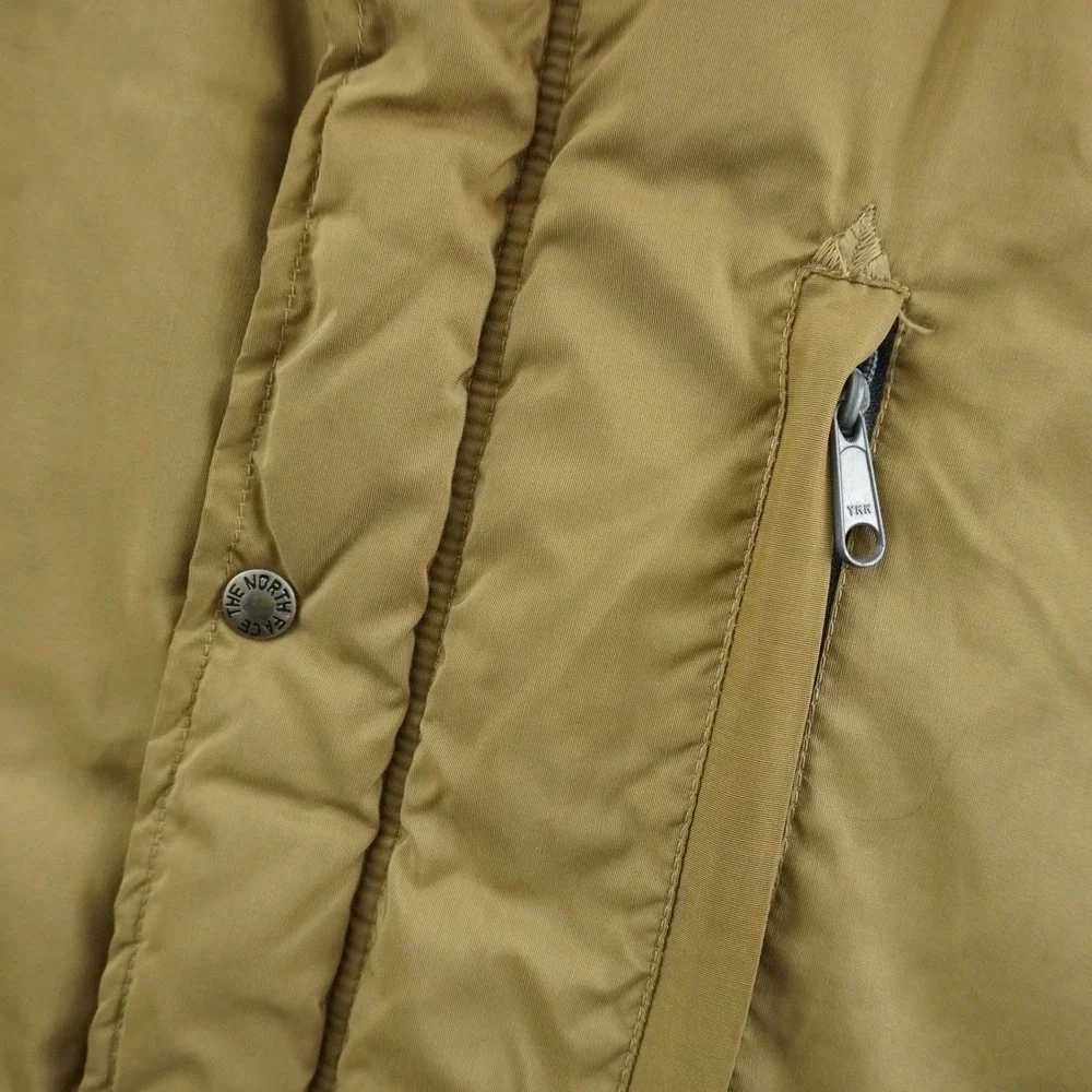 The North Face Down Puffer Parka Mens M Tan Vintage 70s Brown Label Made in USA